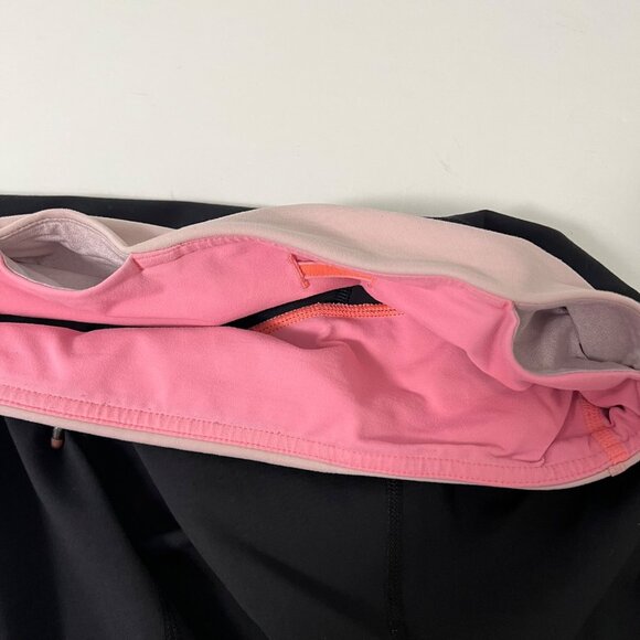 Lululemon Run Inspire Crop II Leggings Black Peach Coral Pink size 6 - Picture 8 of 11